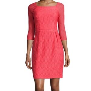 Nanette Lepore Sleek & Chic Coral Bateau-Neck Dress NWT